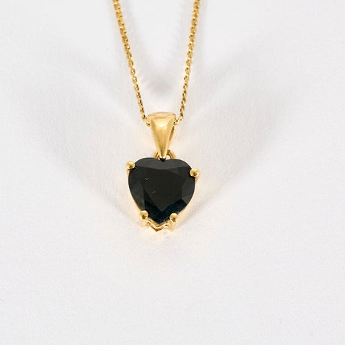 Collier Collier cœur en or jaune et saphir 58 Facettes LP1268-1292/BE15