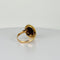 Bague Bague en or jaune avec grenat ovale facetté de 2,5 carats 58 Facettes 2501001