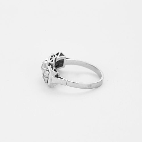 Bague 57.5 Bague or gris et diamants 58 Facettes 250139