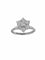 Bague 49 Bague marguerite en or blanc certifiée HRD avec diamants naturels de 1,10 carat 58 Facettes