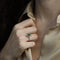 Bague 53 Bague en or gris 18K avec emeraude marquise 0,50 ct et diamants brillants & navettes - Taille 53 58 Facettes FB09768