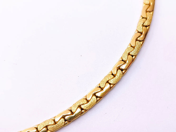 Collier Chaine maille haricot en or jaune 58 Facettes COL-HARICO-1649
