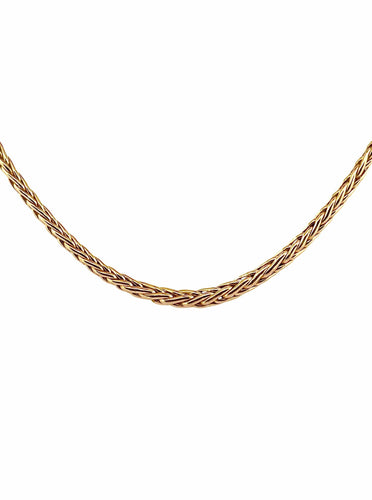Collier Collier en chute maille palmier or jaune 58 Facettes
