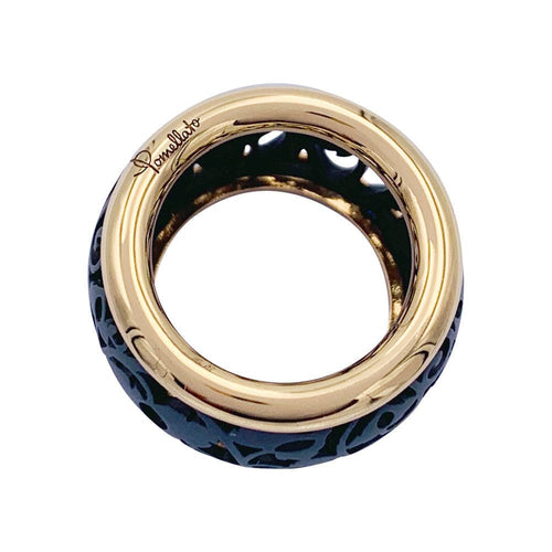 Bague 49 Bague Pomellato, "Arabesque", or rose, titane. 58 Facettes 33169