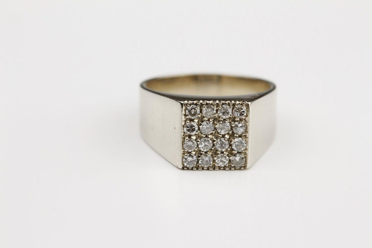 Bague 55 Bague Chevalière diamants 58 Facettes