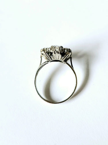 Bague 50 Bague or blanc et diamants 58 Facettes