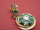 Boucles d'oreilles Boucles d'oreille émeraude marguerite 58 Facettes