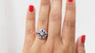 Bague 54 Bague Art Déco en or gris, saphirs baguettes et diamants 58 Facettes 30607