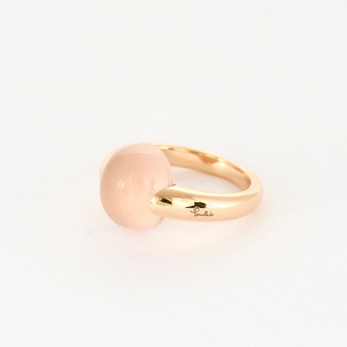 Bague 54 POMELLATO - Luna - Bague or jaune et quartz rose 58 Facettes 250091
