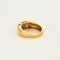 Bague 53 Bague bandeau or jaune, saphir et diamants 58 Facettes 240205