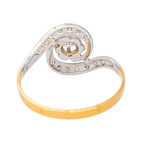 Bague 53 Bague Tourbillon Or blanc, Or jaune Diamant 58 Facettes 4555442CN