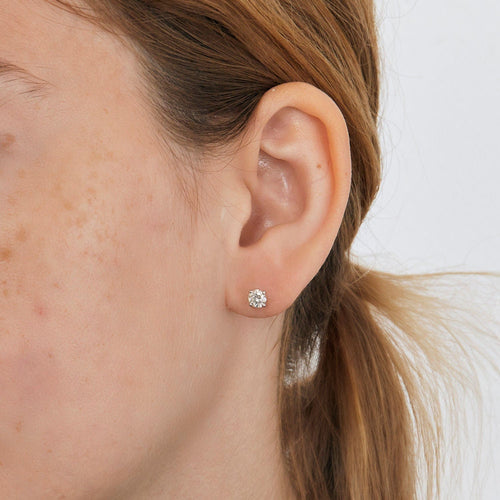 Boucles d'oreilles Boucles d'oreilles or blanc diamants 58 Facettes 3601363