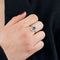 Bague 54 Bague style Art Déco or jaune et or blanc, saphir synthétique et diamants 58 Facettes GU213