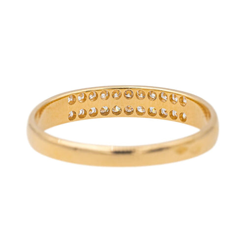 Bague 52 Bague Demi alliance Or jaune Diamant 58 Facettes 4098640RV