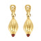 Boucles d'oreilles Pendants d'oreilles or jaune et cornaline 58 Facettes ASN03856