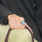 Bague 47 Bague en Or blanc 18k Aquamarine 58 Facettes CAS0171