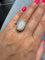 Bague 56 Bague or blanc - Opale et Diamants 58 Facettes 1.0000667/1