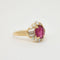 Bague BAGUE RUBIS BIRMAN NATUREL NON CHAUFFE ENTOURAGE DIAMANTS OR JAUNE 18K 58 Facettes 1