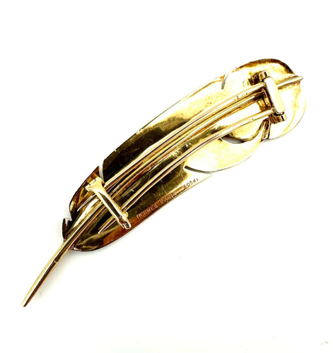 Broche HERMES7GEORGES LENFANT. Broche vintage or jaune 18K 58 Facettes