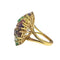 BAGUE DE DESIGN CONTEMPORAIN en OR 18 carats avec AIGUE-MARINE ET DIVERSES PIERRES NATURELLES