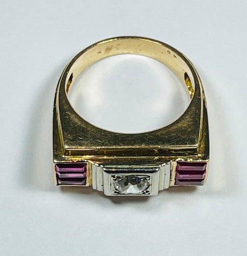 Bague 51 Bague Tank en or jaune 58 Facettes 51
