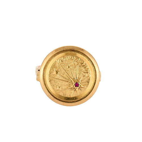 Bague 47 Bague or rose et gris, saphir et diamants 58 Facettes RAM2687