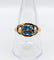 Bague 60.5 Bague victorienne or jaune, trèfle à quatre feuilles et émail bleu (circa 1890) 58 Facettes A05633