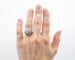 Bague 48 Anello en or blanc 18k et diamants 58 Facettes