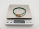 Bracelet bracelet FRED force 10 mm en or rose 18k + cable acier vert 16.5cm 58 Facettes 271014