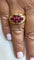 Bague 58 Bague vintage en or jaune , rubis et diamants 58 Facettes