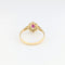 Bague 57.5 Marguerite en or jaune diamants et rubis 58 Facettes 31138
