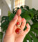 Boucles d'oreilles Boucles d'oreilles pendantes en or jaune 18 carats et agate rouge 58 Facettes