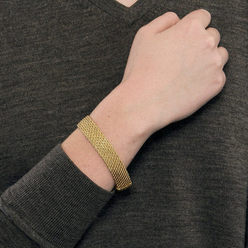 Bracelet Bracelet Paillasson or jaune 58 Facettes LP617/4