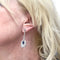Boucles d'oreilles en platine de style art déco avec diamants et saphir 58 Facettes Q813A