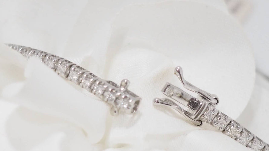 Bracelet Bracelet rivière en or blanc et diamants 1ct 58 Facettes 31344
