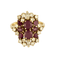 Bague 57 Bague en or jaune, rubis et diamants 58 Facettes B250549