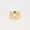 Bague 55 Bague tank or jaune diamants 58 Facettes