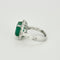 Bague Bague or blanc, émeraude 6cts, diamants 1.50ct 58 Facettes
