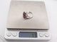 Bague 53 vintage bague cocktail t53 grenat coussin 8 diamants 0.14ct en platine 7.3g 58 Facettes 270143