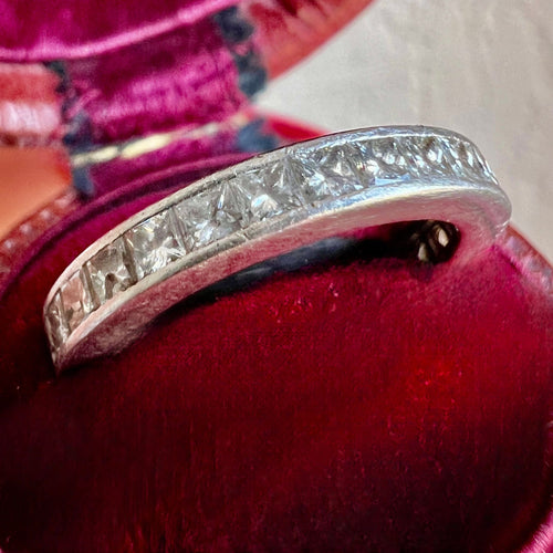 Bague 50 CARTIER Alliance éternité Art Déco – Platine & Diamants, 1920 58 Facettes 520
