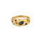 Bague 52,5 Bagur or jaune, saphir, rubis et émeraudes 58 Facettes CHA0576