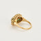Bague 54.5 Bague or jaune, saphir, diamants et émeraudes 58 Facettes GU282