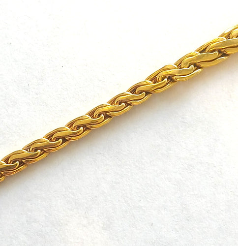Collier Collier or jaune, maille en S 58 Facettes 596/3