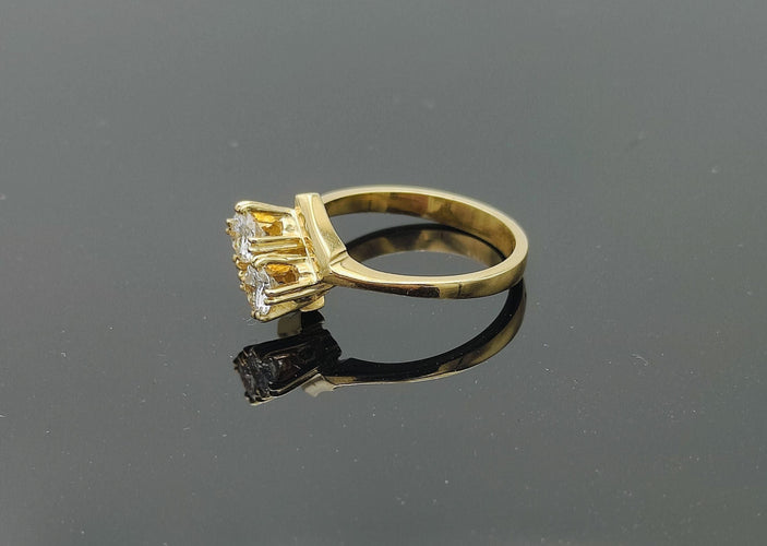 Bague 53.5 Bague vous et moi vintage ornée de diamants 58 Facettes