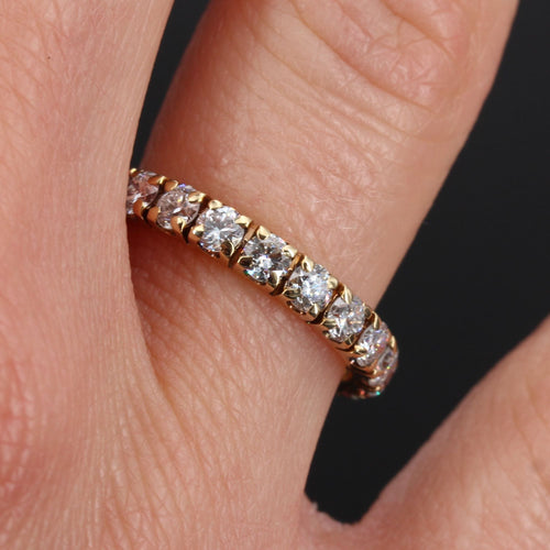 Bague 52 Alliance diamants or jaune 58 Facettes 21-066-52