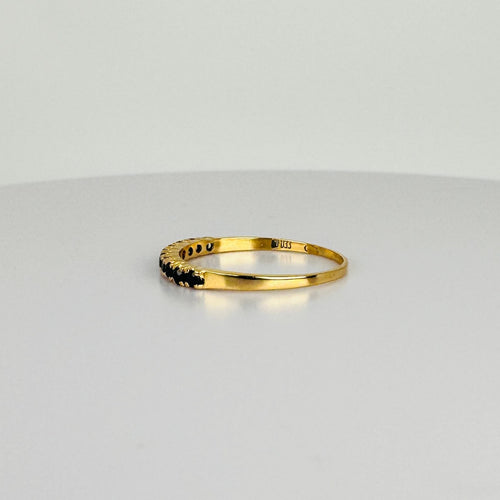 Bague 56 Bague en or jaune avec saphirs bleu foncé 58 Facettes 2505017