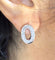 Boucles d'oreilles Parure collier et boucles d’oreilles or blanc et diamants 58 Facettes