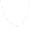 Collier chaine vintage batons or jaune perles