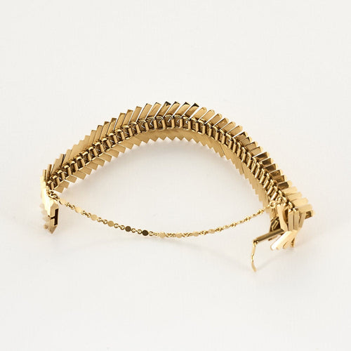 Bracelet Bracelet en or jaune à motif de chevrons 58 Facettes SAP0392