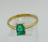 Bague 56 Bague en or jaune avec émeraude colombienne 58 Facettes 50302